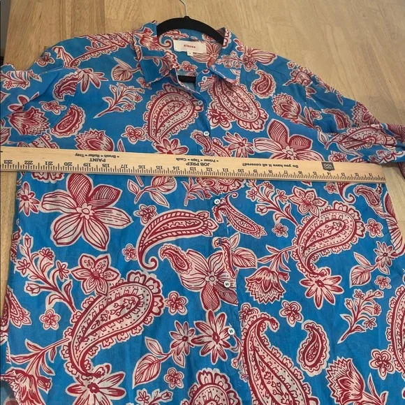Xirena Beau Shirt In Capri Blue Red medium - Picture 6 of 8
